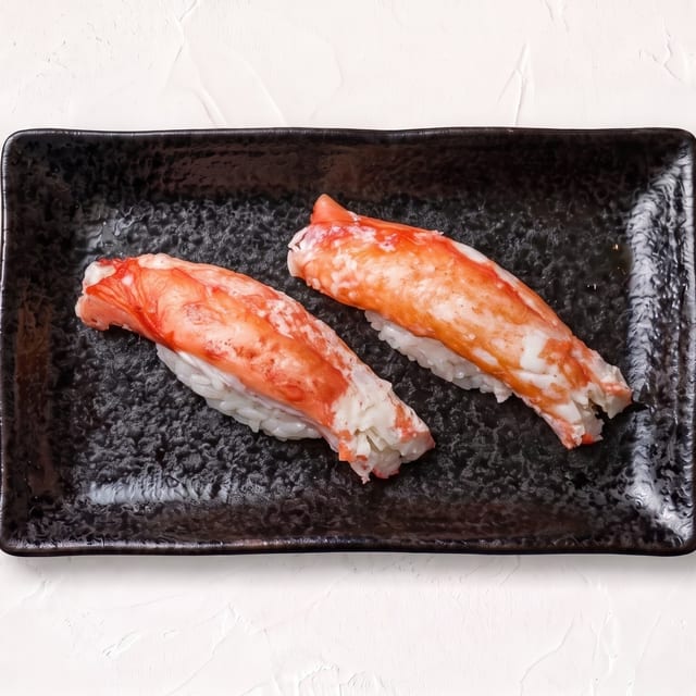King Crab with Ginger Vinegar Nigiri.