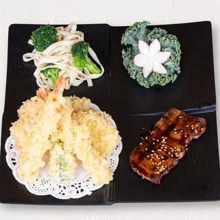 Beef Teriyaki and Tempura Dinner Combination