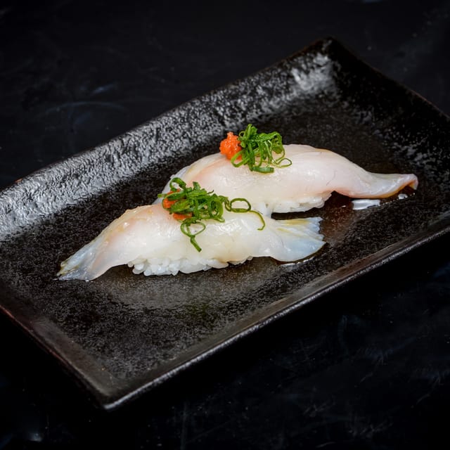 Halibut Nigiri.